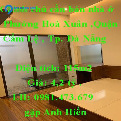 Chính chủ cần bán nhà ở Phường Hoà Xuân ,Quận Cẩm Lệ , Thành phố Đà Nẵng