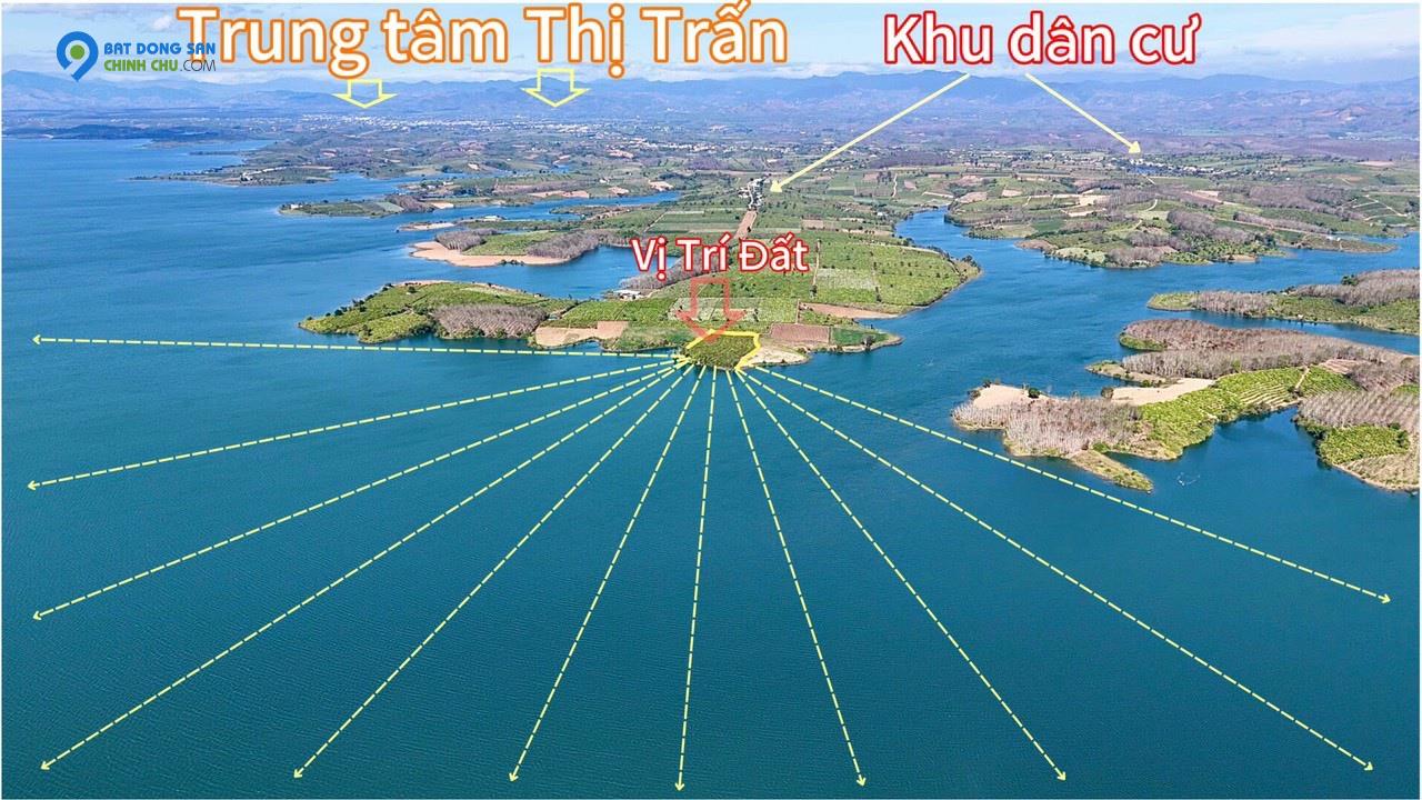 Bán đất view hồ 3 mặt tiền, đất có 217m mặt tiền đường và 150m mặt tiền bám hồ rộng và nước trong xanh như nước biển, gần Thị Trấn Hà Mòn, đã có sổ hồng riêng