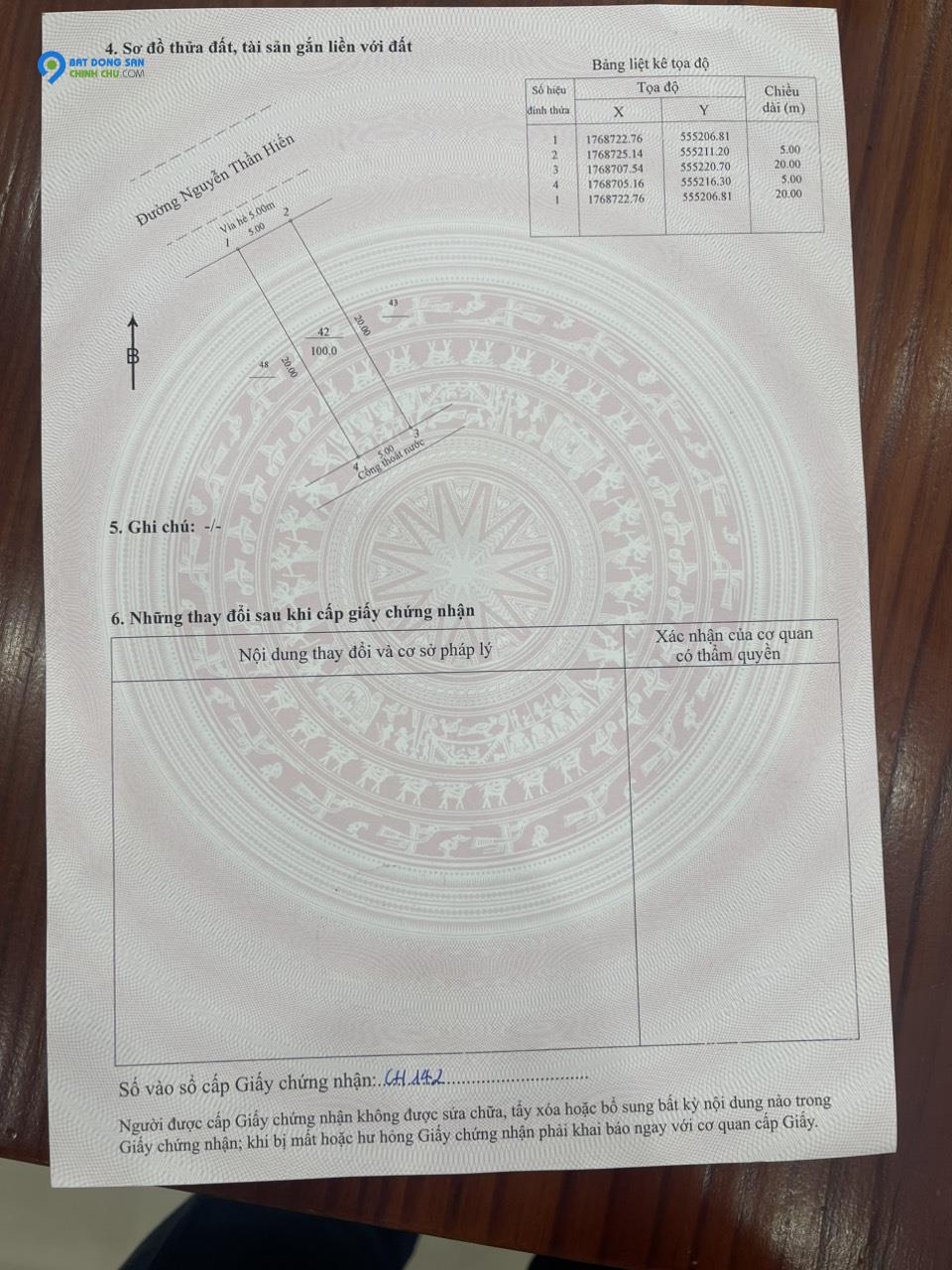 BÁN LÔ ĐẤT ĐƯỜNG NGUYỄN THẦN HIẾN NGÀY BIỂN NON NƯỚC - ĐƯỜNG 10.5M