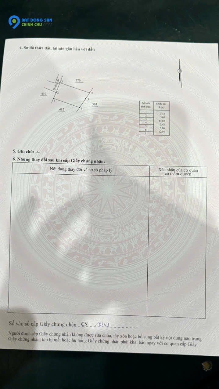 BÁN LÔ ĐẤT ĐƯỜNG Ô TÔTỔ 4 DIÊN LẠC 114m2 GIÁ CHỈ 820tr (Tl)
