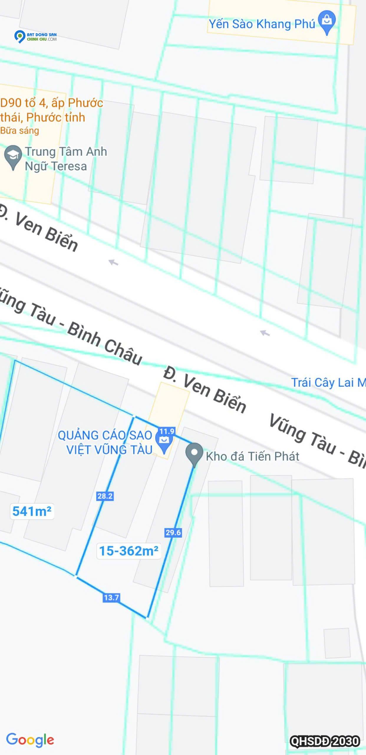 BÁN NHÀ ĐẤT ĐƯỜNG VEN BIỂN TẠI PHƯỚC TỈNH, LONG ĐIỀN, BÀ RỊA - VŨNG TÀU