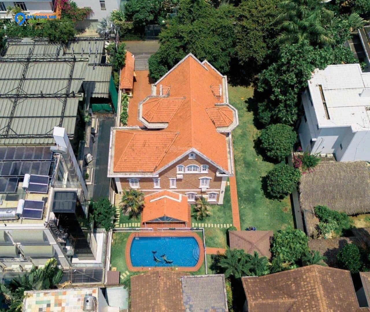 Bán BiệtThự Mặt Tiền Đường Số 6 – Gần Trần Ngọc Diện, Thảo Điền, Quận 2 – 725.3m², 3 Tầng, Sân Vườn & Hồ Bơi – Giá 120 Tỷ TL