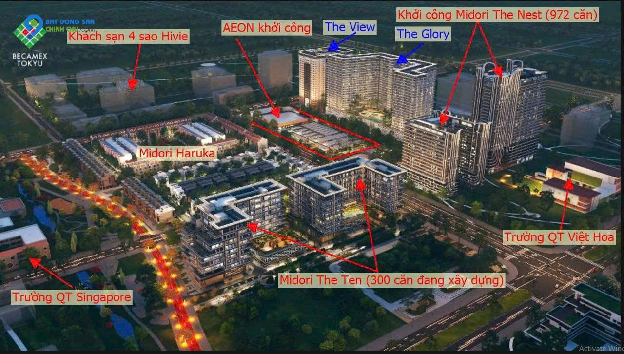 Bán Khách Sạn 1 trện 3 lầu trong dự án UNICIMPLEX TP Mới Bình Dương, Giá 5.6ty