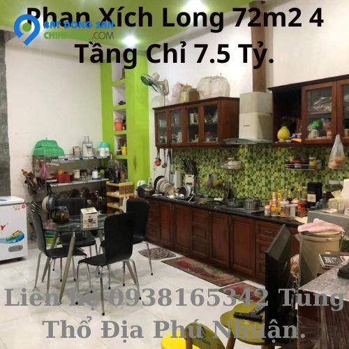 Bán Nhà Khu Vực Phan Xích Long 72m2 4 Tầng Ngang trên 5m Chỉ 7.5 Tỷ.