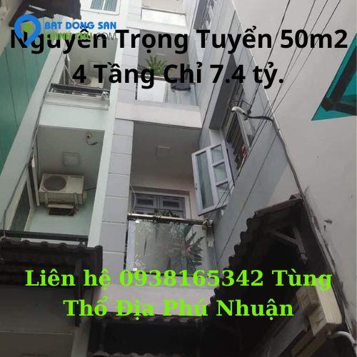 Bán Nhà Nguyễn Trọng Tuyển 50m2 4 Tầng 4PN Chỉ 7.4 Tỷ P8 Phú Nhuận.