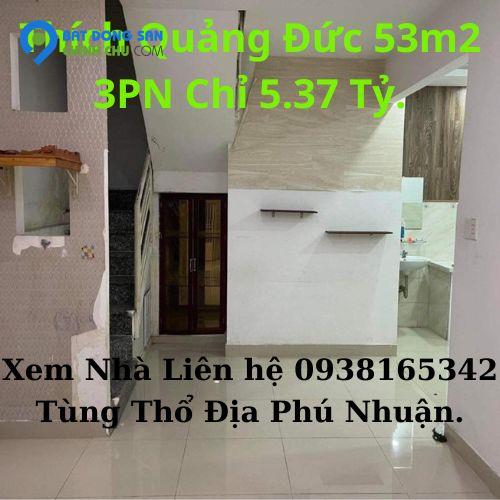 Bán Nhà Thích Quảng Đức 53m2 3PN Ngang Gần 6m Chỉ 5.37 tỷ P5 Phú Nhuận.