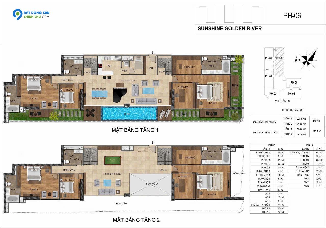 Bán căn Penthouses 6PN ban công trải dài view Hồ Tây, Sông Hồng - Ciputra - Tây Hồ