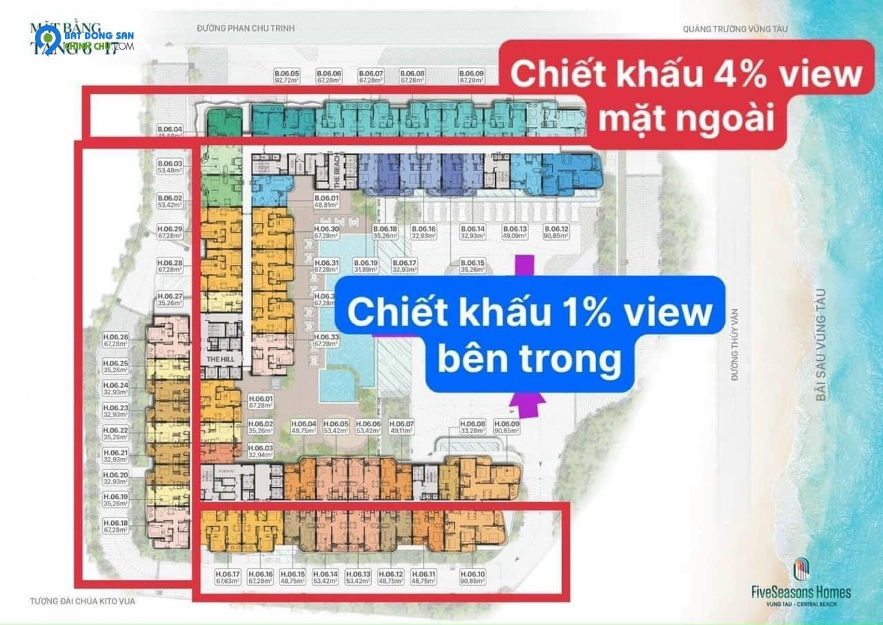 Bán căn hộ cao cấp FiveSeaSons Homes Vũng Tàu ck 4% Liên hệ : 0901325595