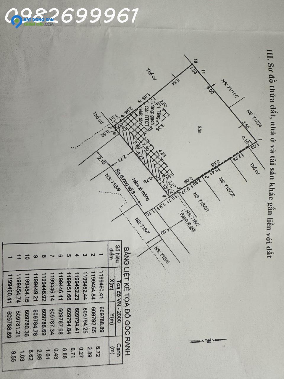 Bán gấp căn nhà số Đường số 8, KP.2, Phường Trường Thọ, Thủ Đức 96m2