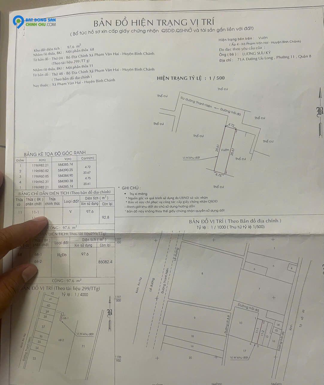 Bán gấp đất nền 200m2 gần chợ Cầu Xáng xã Phạm Văn Hai, Bình Chánh giá rẻ