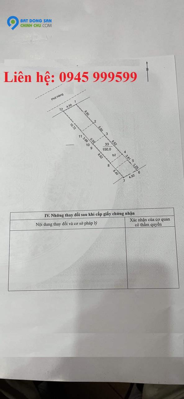 Bán nhà 150m2 mặt phố Hàng Giấy Hoàn Kiếm Hà Nội nhỉnh 450 triêu/m2.