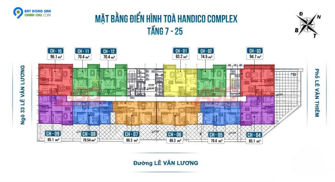 Bán suất ngoại giao tòa Handico Complex 33 Lê Văn Lương sắp mở bán