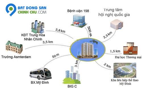 CĂN HỘ CAO CẤP MỸ ĐÌNH 98M2, 3N,2WC, LÔ GÓC 3 THOÁNG CHỈ 4 TỶ 1