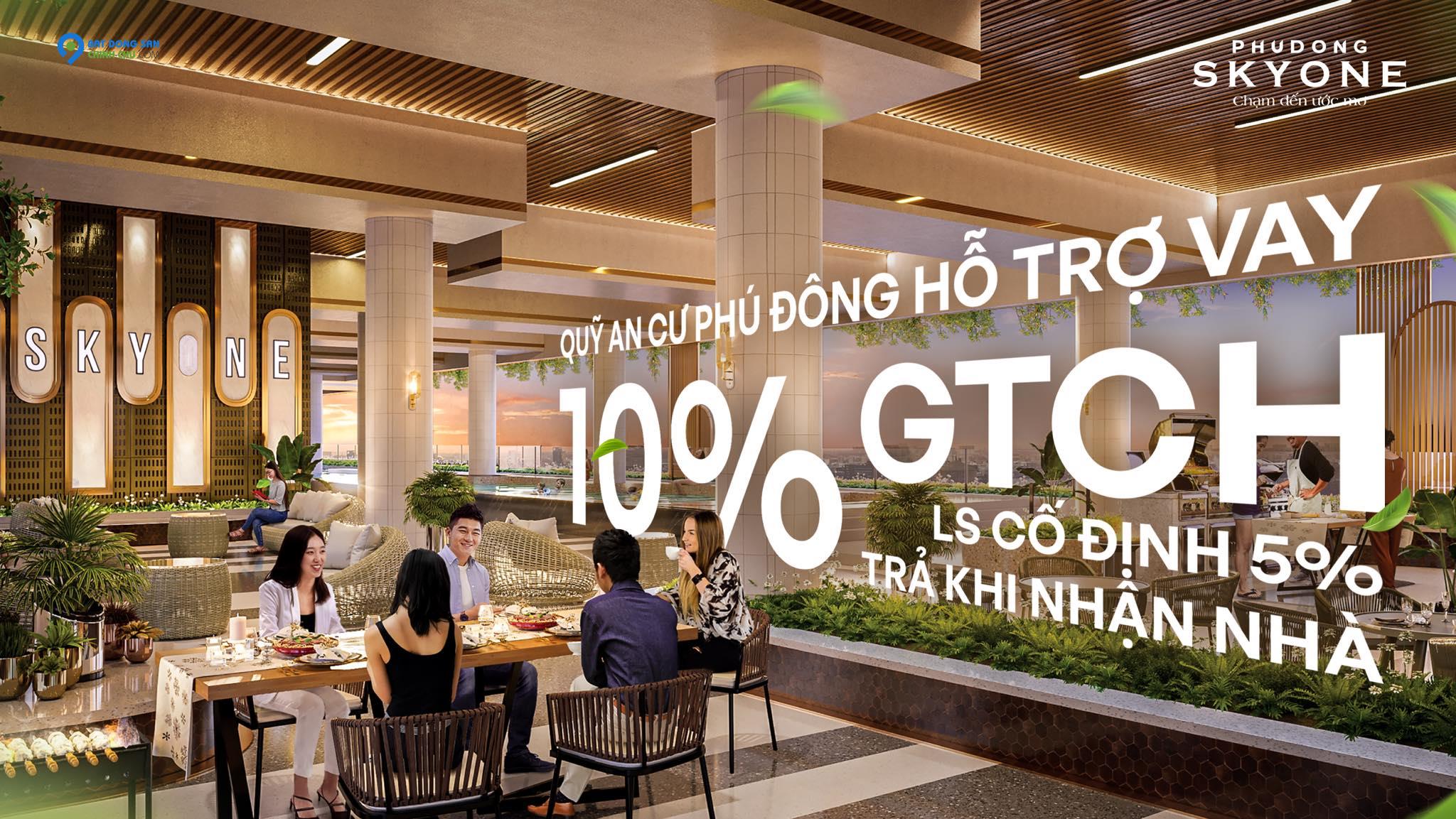 Thanh toán 4,5 triệu/tháng – An cư tại CĂN HỘ PHÚ ĐÔNG SKYONE CHUẨN GU NGƯỜI TRẺ
