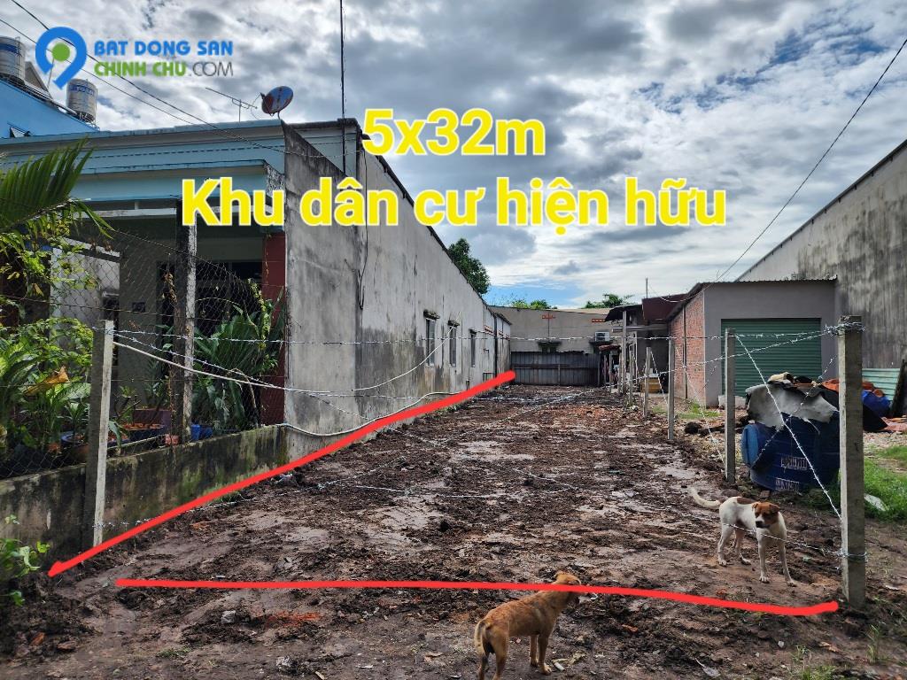 CHÍNH CHỦ BÁN 5x32m Khu dân cư hiện hữu ngay Trung tâm Củ Chi. Đường xe hơi