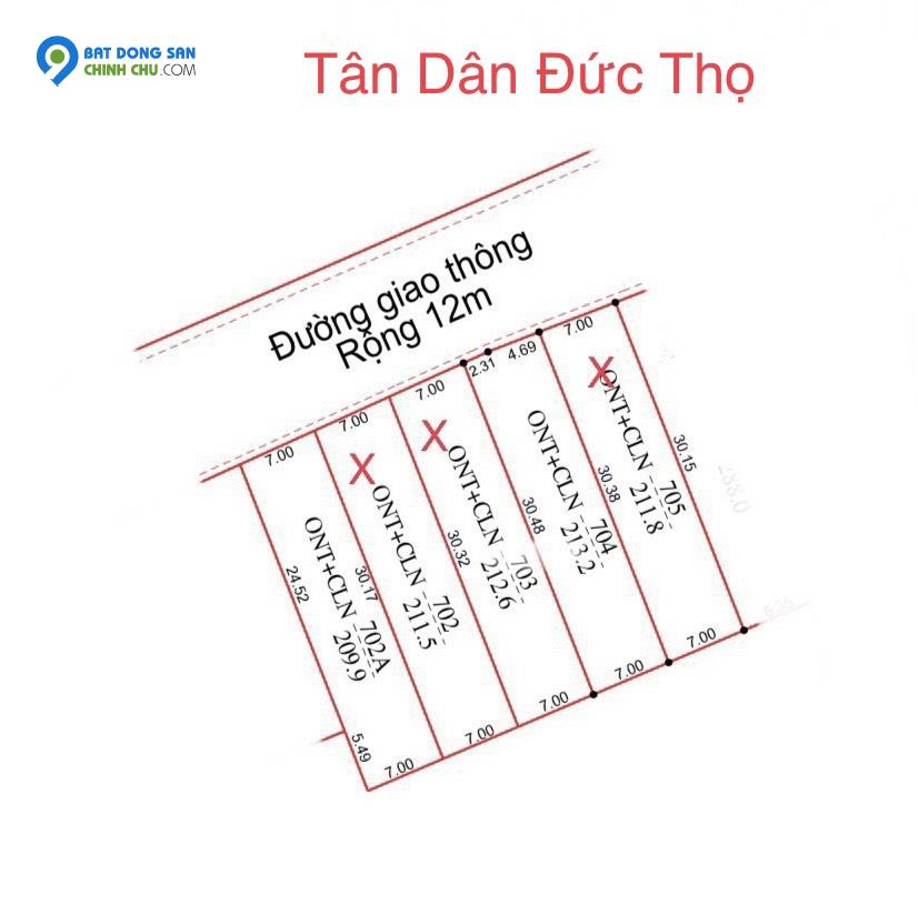 CHÍNH CHỦ CẦN BÁN NHANH LÔ ĐẤT TẠI THÔN TRẨM BÀNG - XÃ TÂN DÂN - HUYỆN ĐỨC THỌ - TỈNH HÀ TĨNH