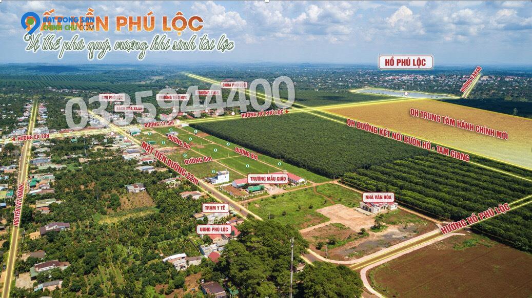Cần bán đất nền sát Trung Tâm hành chính cách chợ Phú Lộc Krông Năng 100m