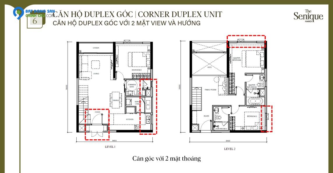 Chính chủ bán căn góc Duplex The Senique tầng đẹp view bể bơi và nhà hát Gia Lâm