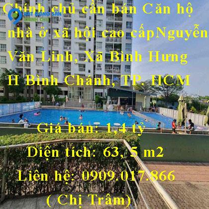 Chính chủ cần bán Căn hộ nhà ở xã hội cao cấp Đường Nguyễn Văn Linh, Xã Bình Hưng, Huyện Bình Chánh, TP. HCM