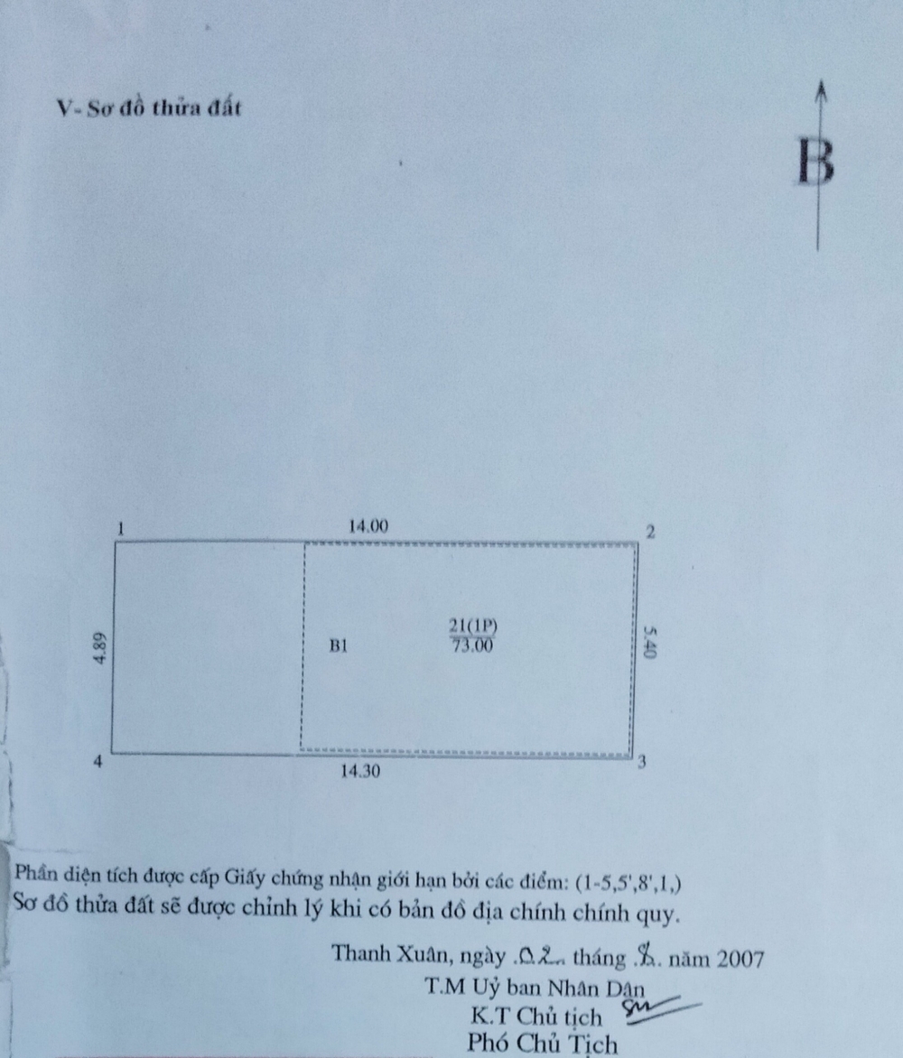 Chính chủ cần bán nhà số 127 Bùi Xương Trạch Phường Khương Đình Quận Thanh Xuân Hà Nội