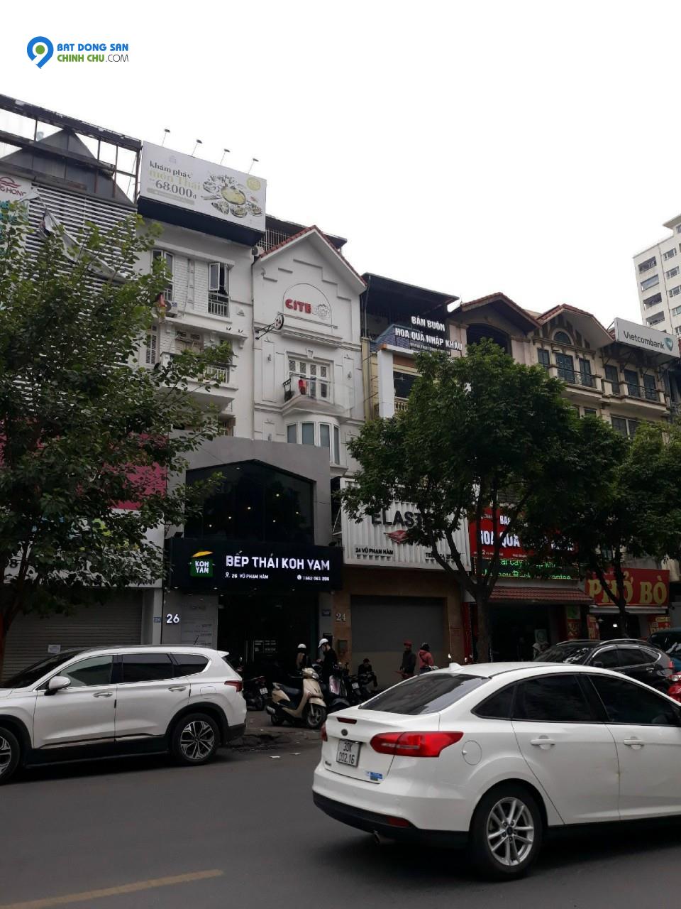 Cho thuê nhà mặt phố Vũ Phạm Hàm 120m2x 5T, làm nhà hàng, café, massage