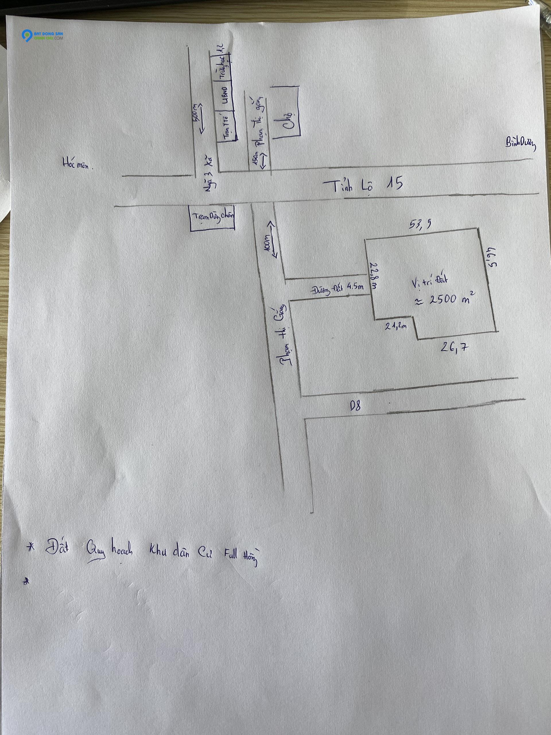 Chủ Bán gấp Lô Đất CLN ngay TT Xã Phú Mỹ hưng  Củ chi