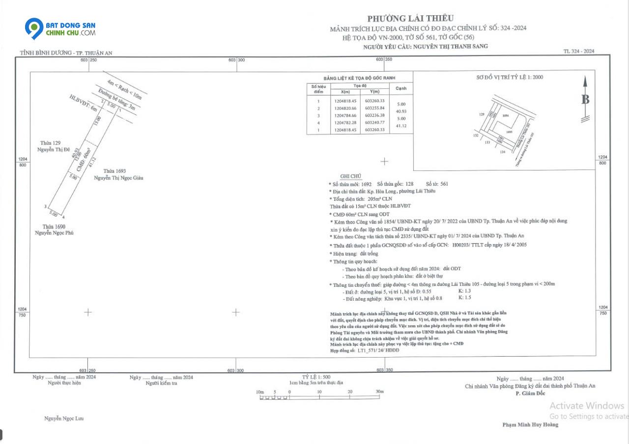 Đât giá rẻ cho nhà đầu tư tại Phường Lái Thiêu, Thuận An, BD