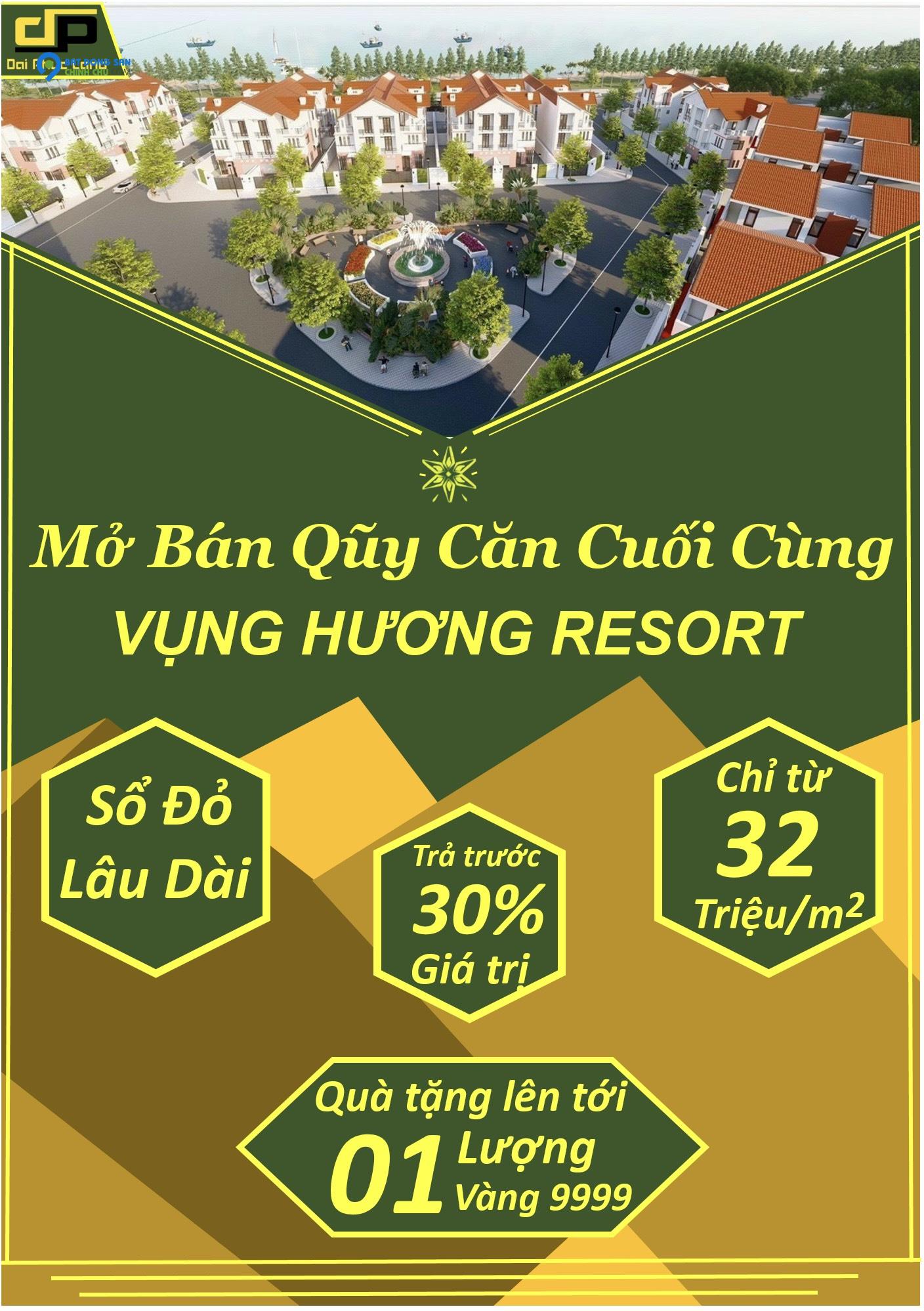 Đất nền dự án Vụng Hương Resort - Sở hữu lâu dài - View trực diện biển - Giá đẹp so với thị trường