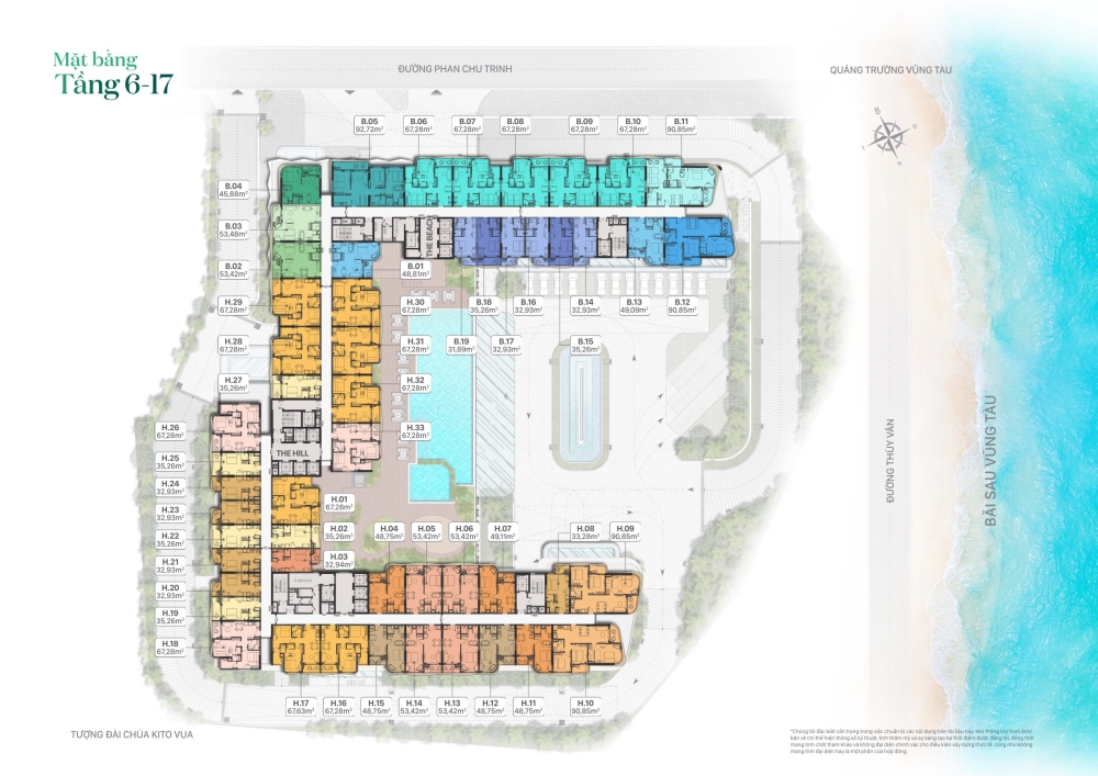 Fiveseasons Homes Central Beach  Vũng Tàu Ck 34% Liên hệ : 0901325595