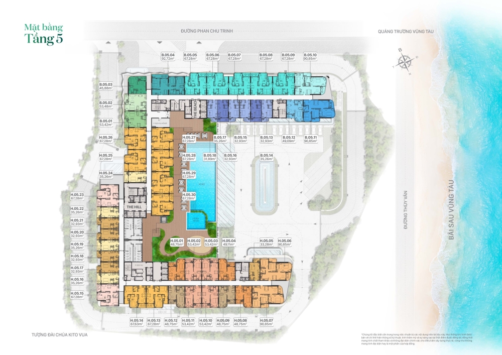 Fiveseasons Homes Central Beach  Vũng Tàu Ck 34% Liên hệ : 0901325595