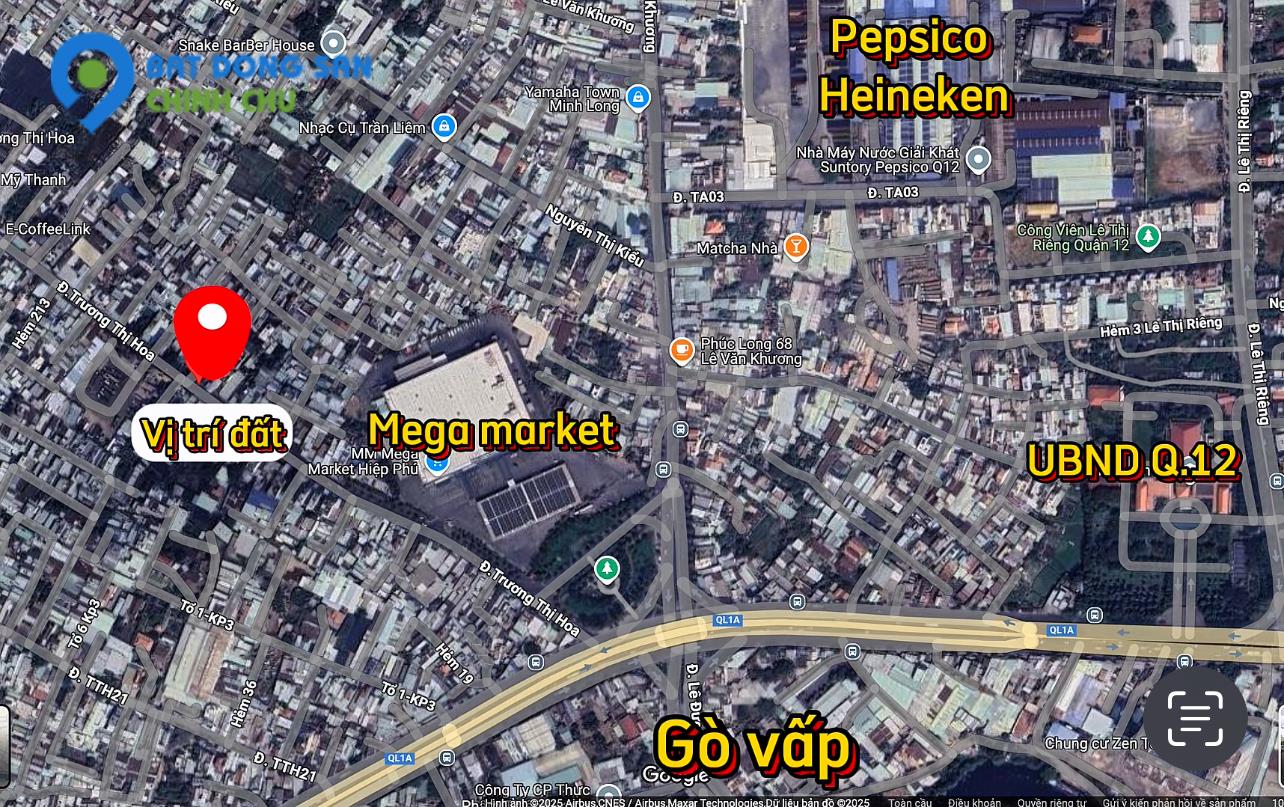 Gía tốt! Bán nhà mặt tiền Trương Thị Hoa Tân Thới HIệp Quận 12 534m2 giá chỉ 70tr/m2