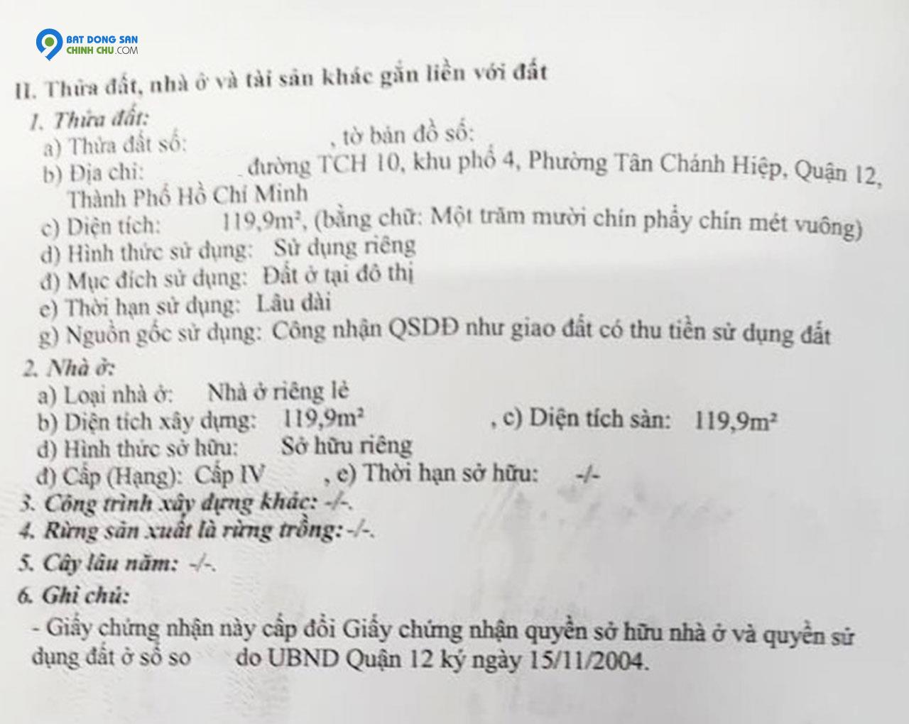 H8M THÔNG - DT.120M2 - NGANG HIẾM 6M - VỊ TRÍ VIP CÁCH MT CHỈ 1 CĂN - CHỦ BÁN ĐẤT TẶNG NHÀ C4.