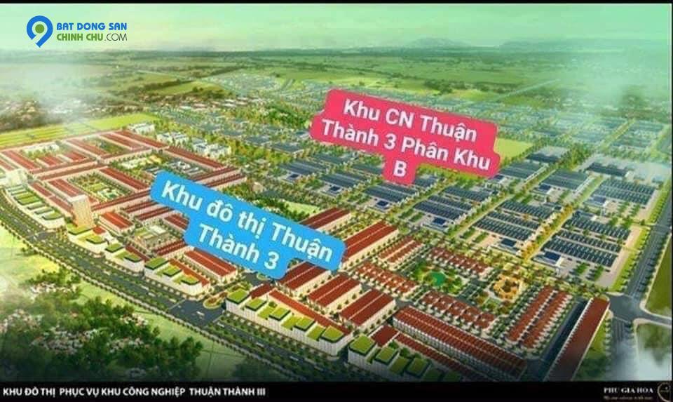 Khu đô thị Thuận Thành 3. Lô đất đầu tư giáp chợ Trung tâm giá chỉ 16.xx tr/m