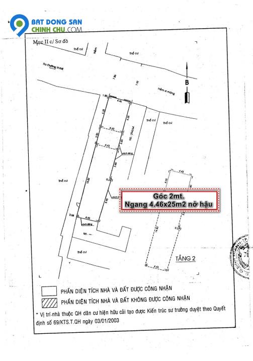 Nhà cũ HXH 294 Xô Viết Nghệ Tĩnh, Phường 21 Bình thạnh. Diện tích 4,6x25m công nhận 110m2 giá 21 tỷ