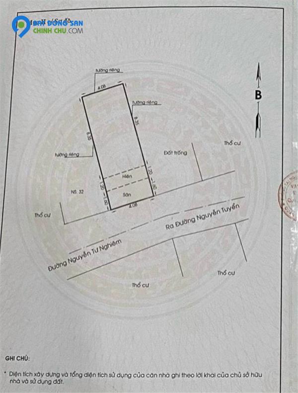 Nhà mặt tiền đường Nguyễn Tuyển 45m2- 1 lầu 4.5 tỉ - 0968952116