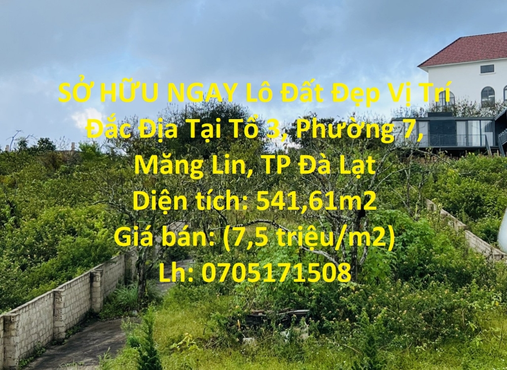 SỞ HỮU NGAY Lô Đất Đẹp Vị Trí Đắc Địa Tại Thành Phố Đà Lạt, Lâm Đồng