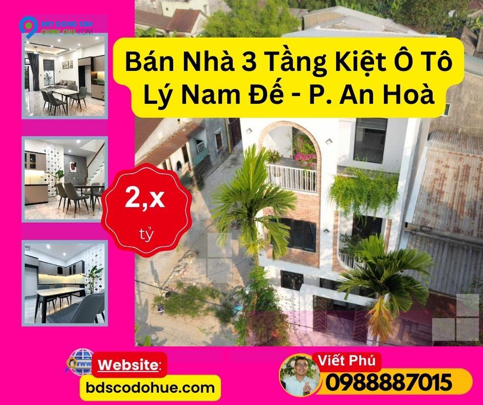 Siêu Phẩm! Bán Nhà Mới Keng 3 Tầng Kiệt Oto Lý Nam Đế, P. An Hoà - Giá Quá Tốt