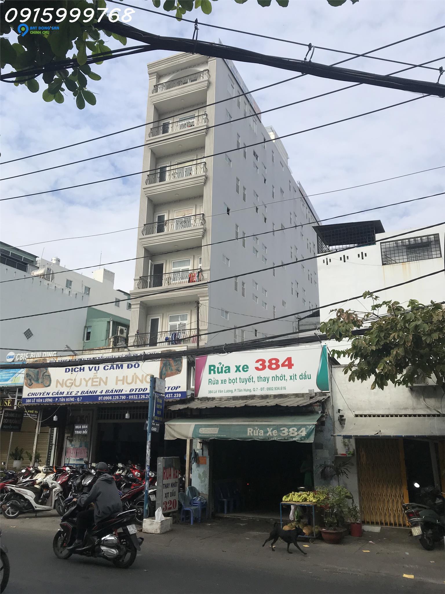 Tòa nhà 8 tầng ngay Lotte Mart mặt tiền ngã 4 Lê Văn Lương, Nguyễn Thị Thập, có 53 phòng, giá 48tỷ8